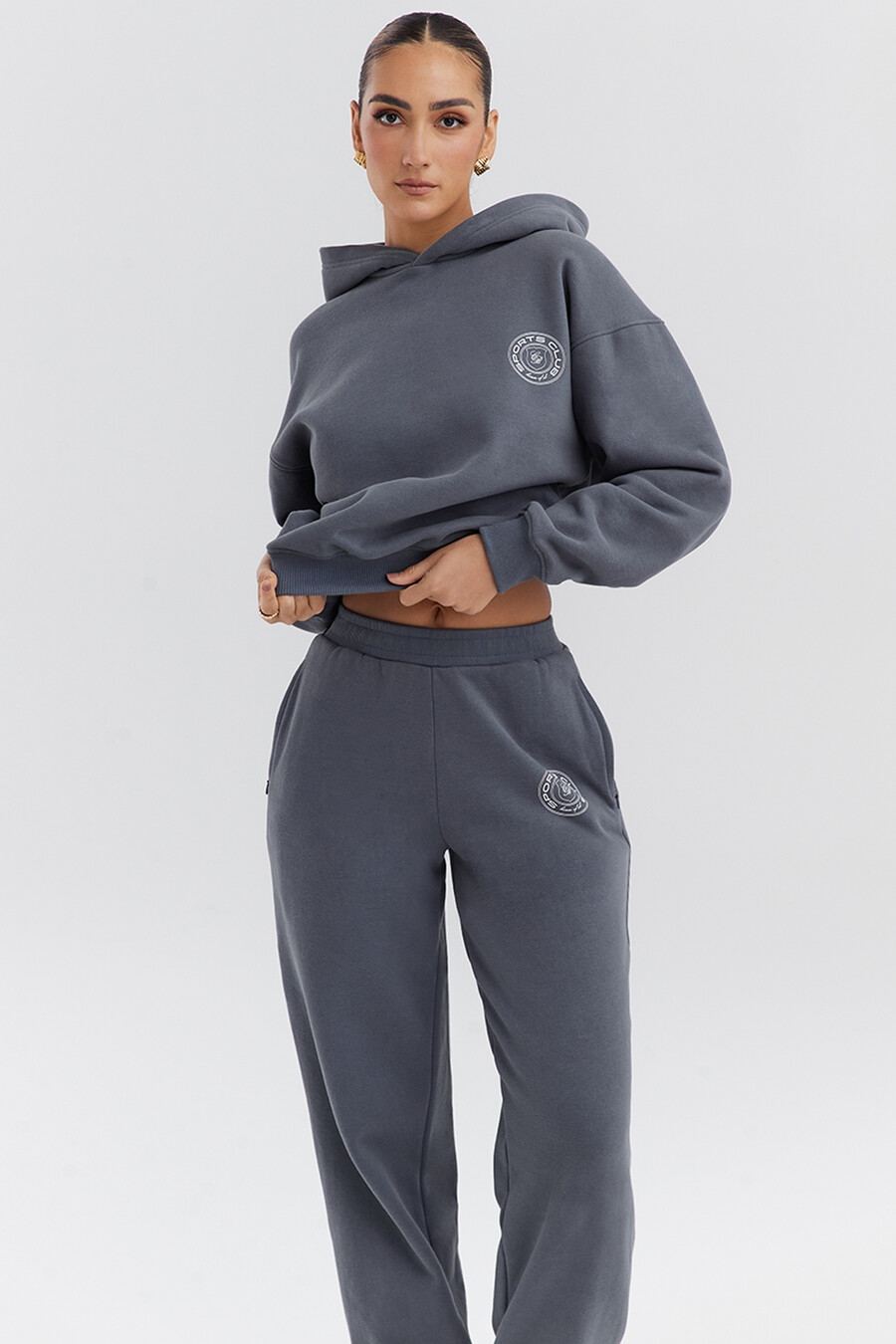 schiefergrauer hoodie