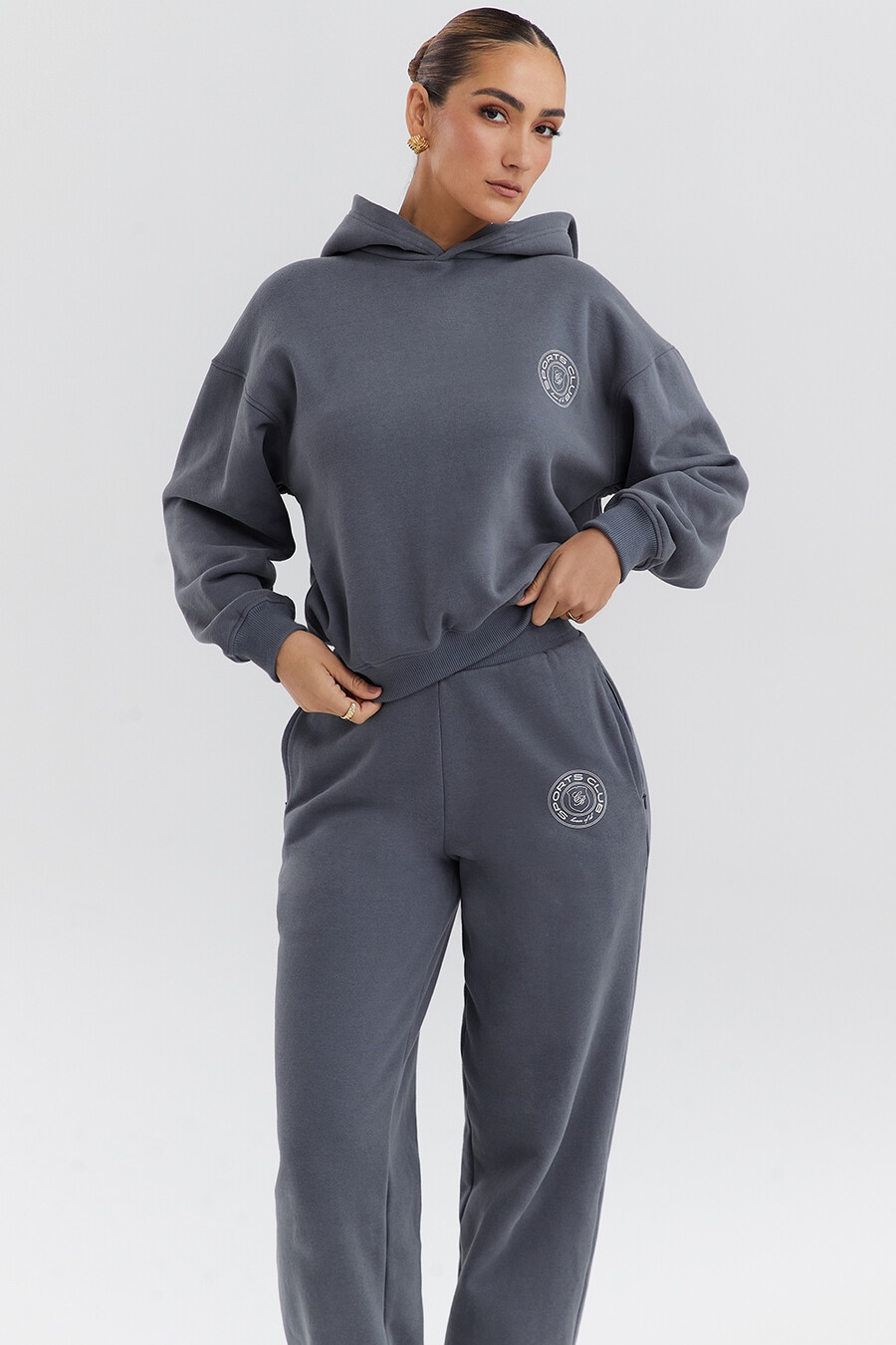schiefergrauer hoodie