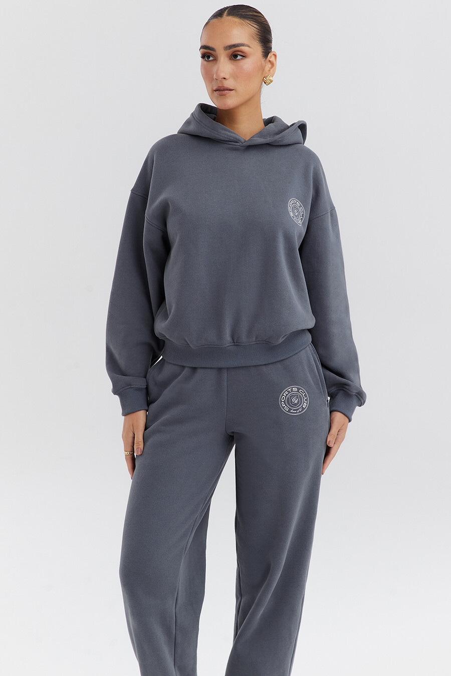 schiefergrauer hoodie