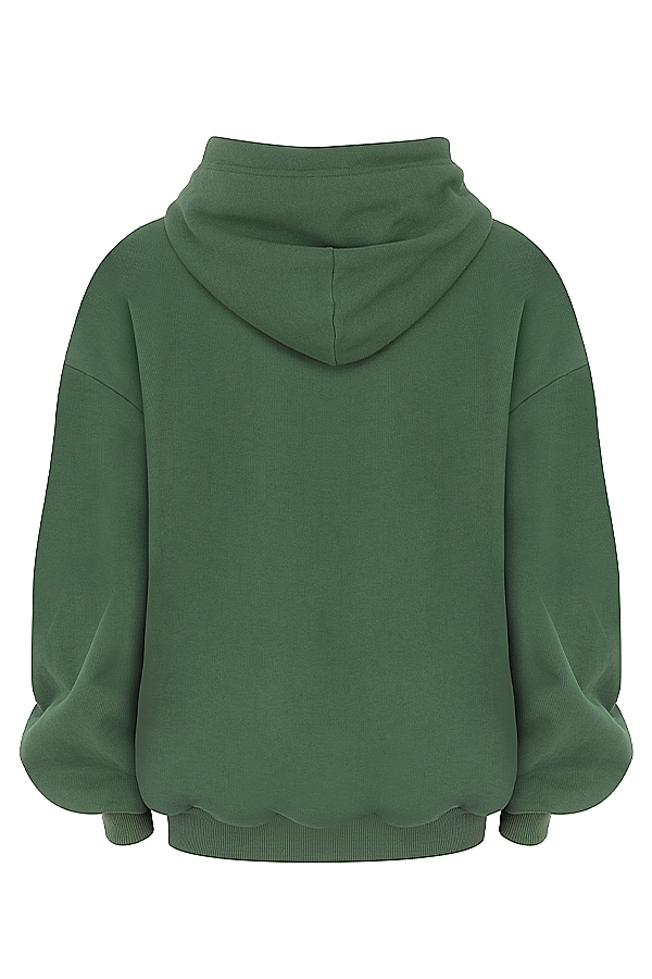 moosfarbener oversized-hoodie