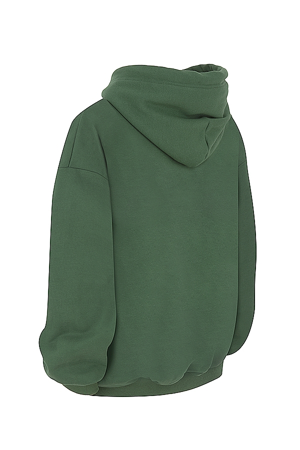 moosfarbener oversized-hoodie