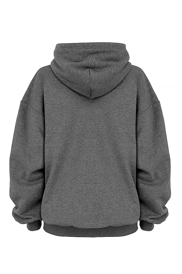 dunkelgrauer oversize-hoodie