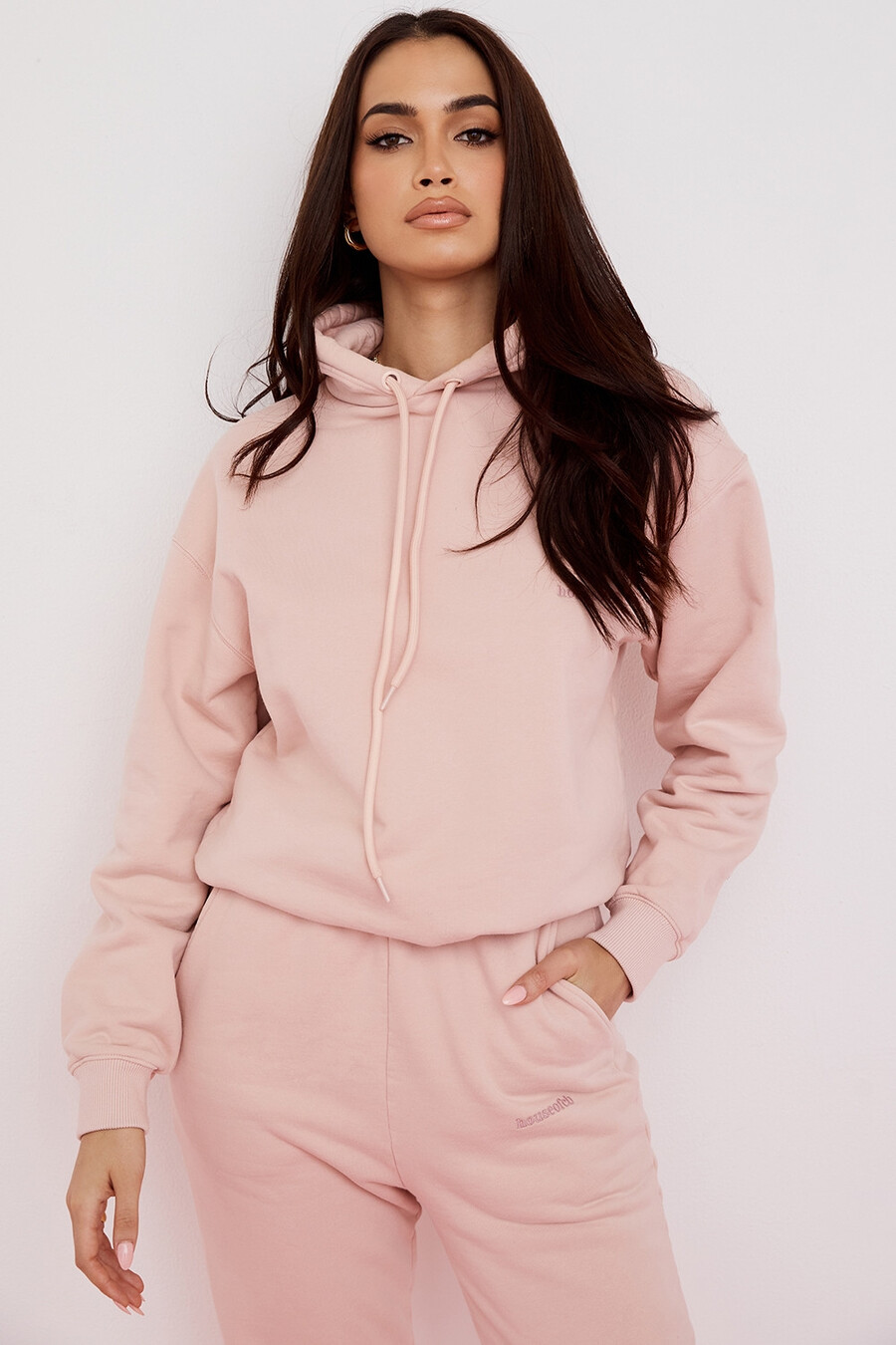 rosafarbener oversize-hoodie
