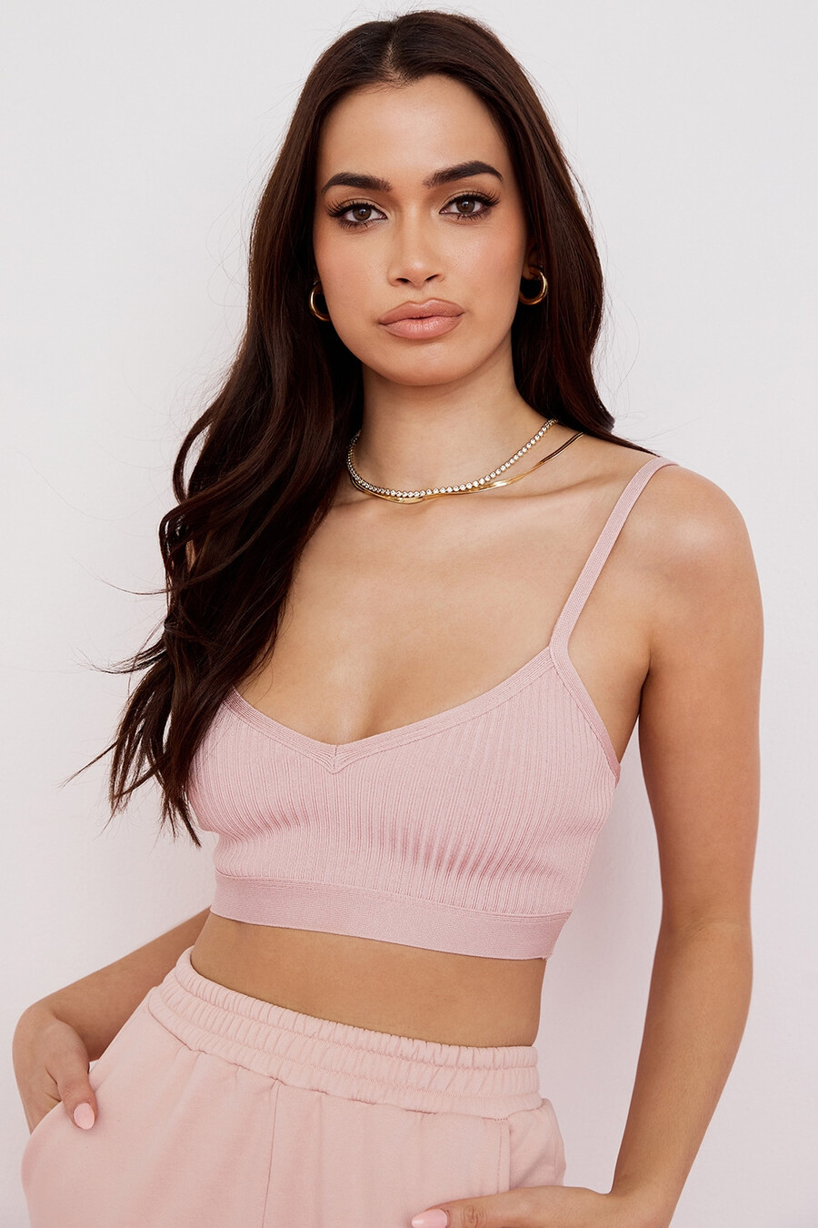 blush bandage bralette