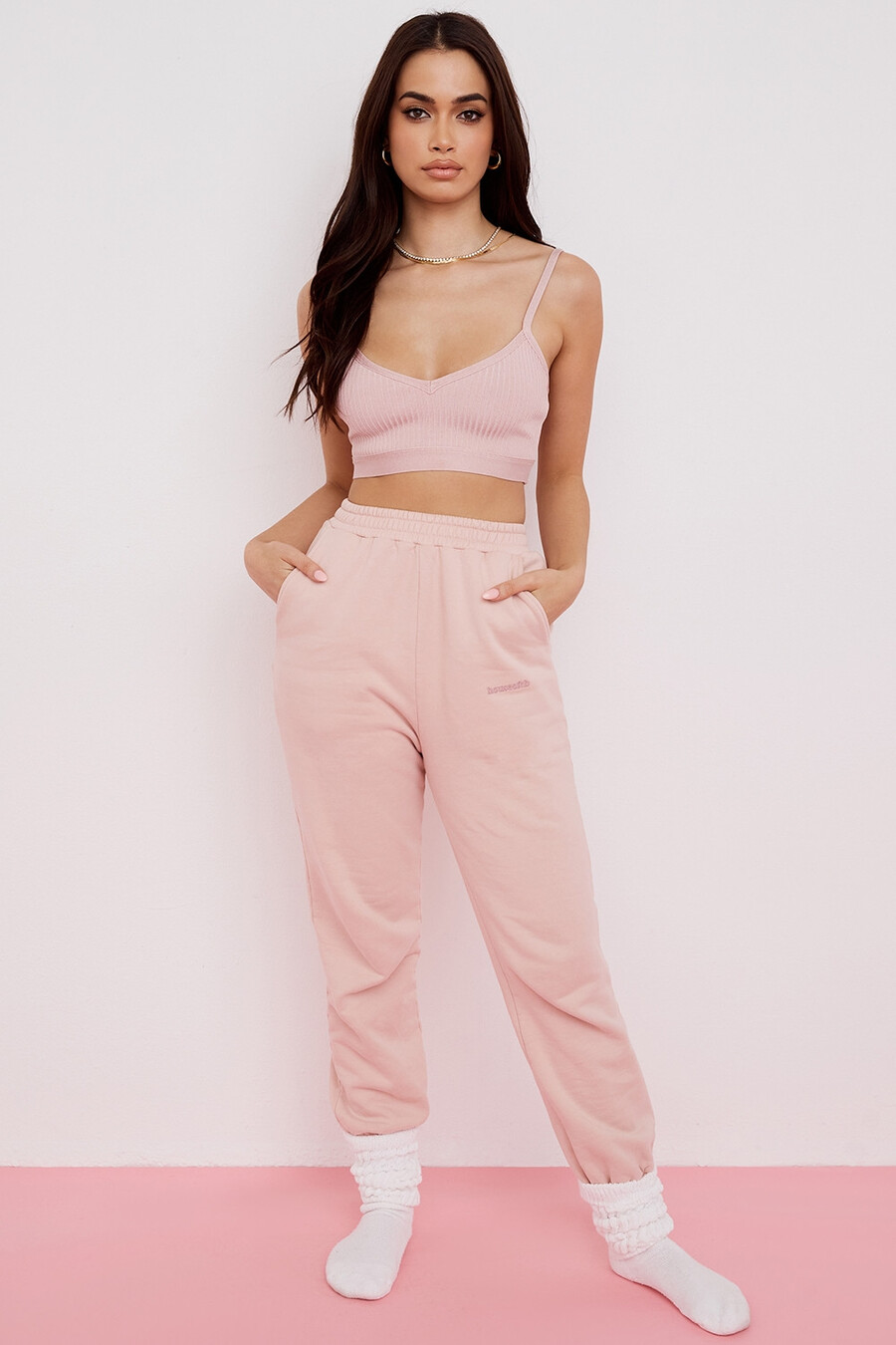 blush bandage bralette