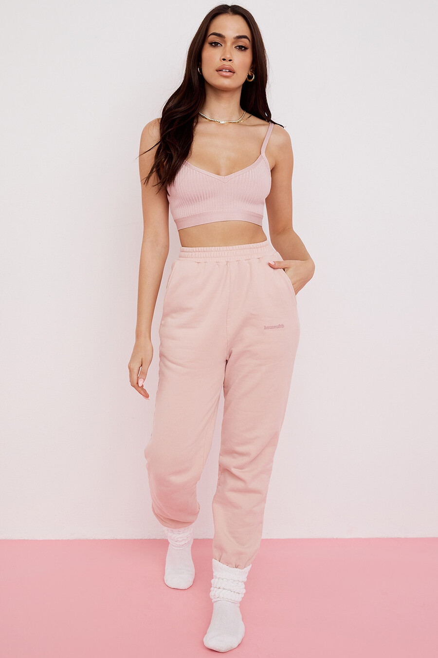 blush bandage bralette