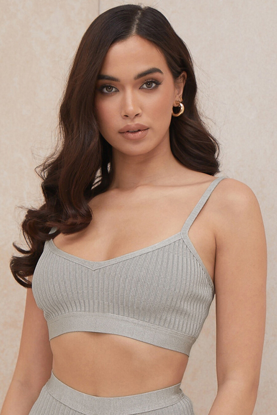 graumelierter bandagen-bralette