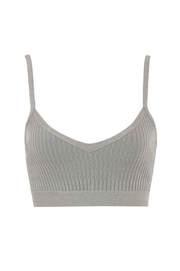 graumelierter bandagen-bralette