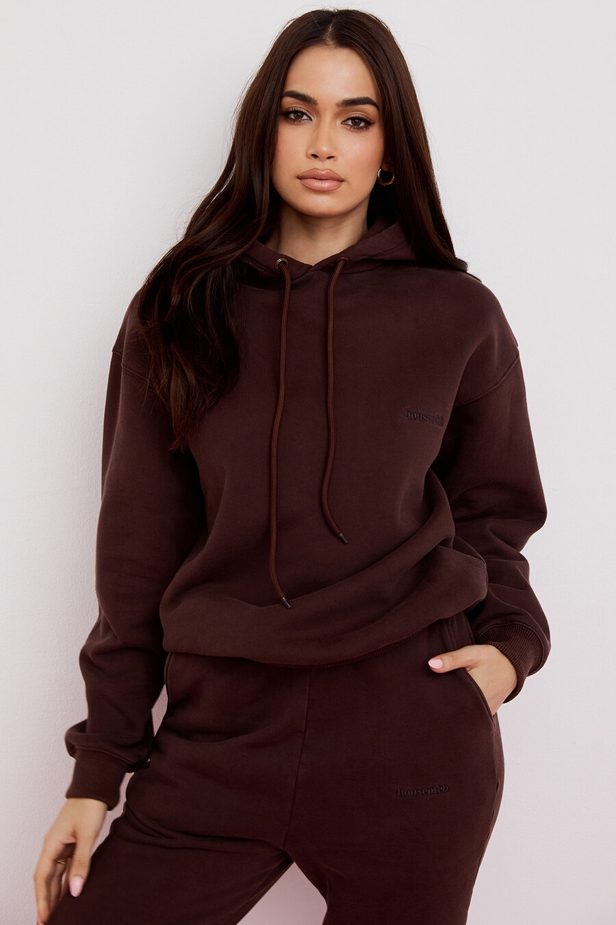 schokoladenbrauner oversize-hoodie