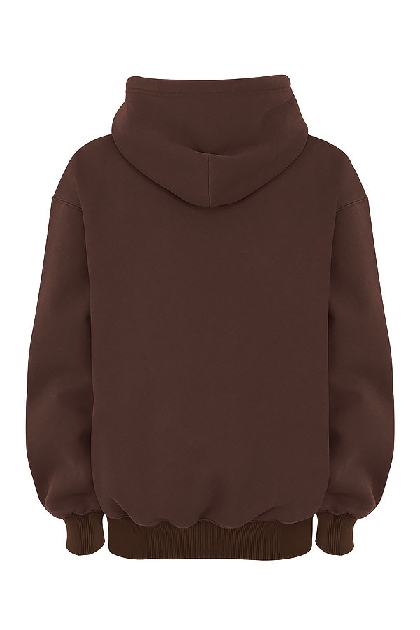 schokoladenbrauner oversize-hoodie