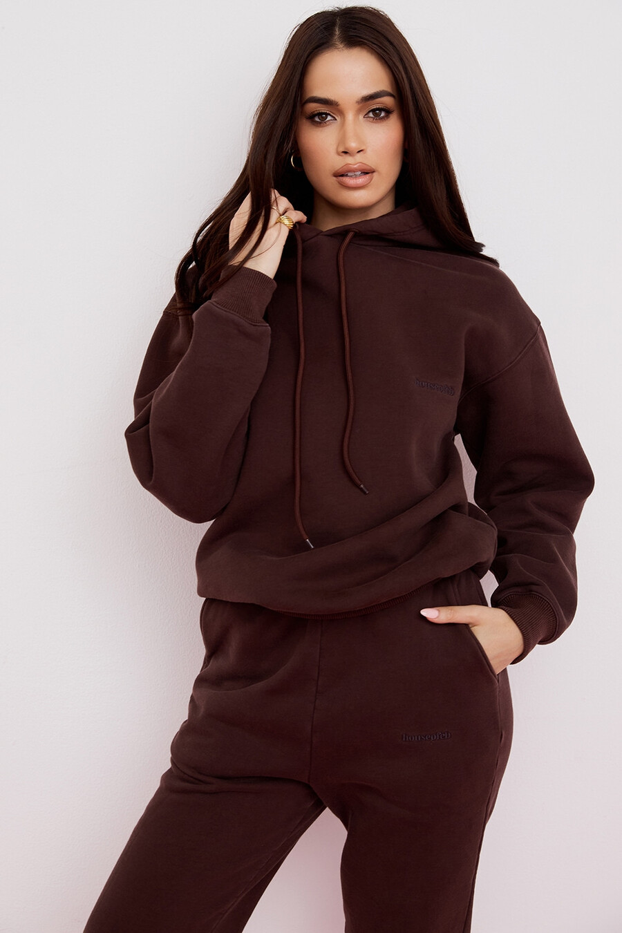schokoladenbrauner oversize-hoodie
