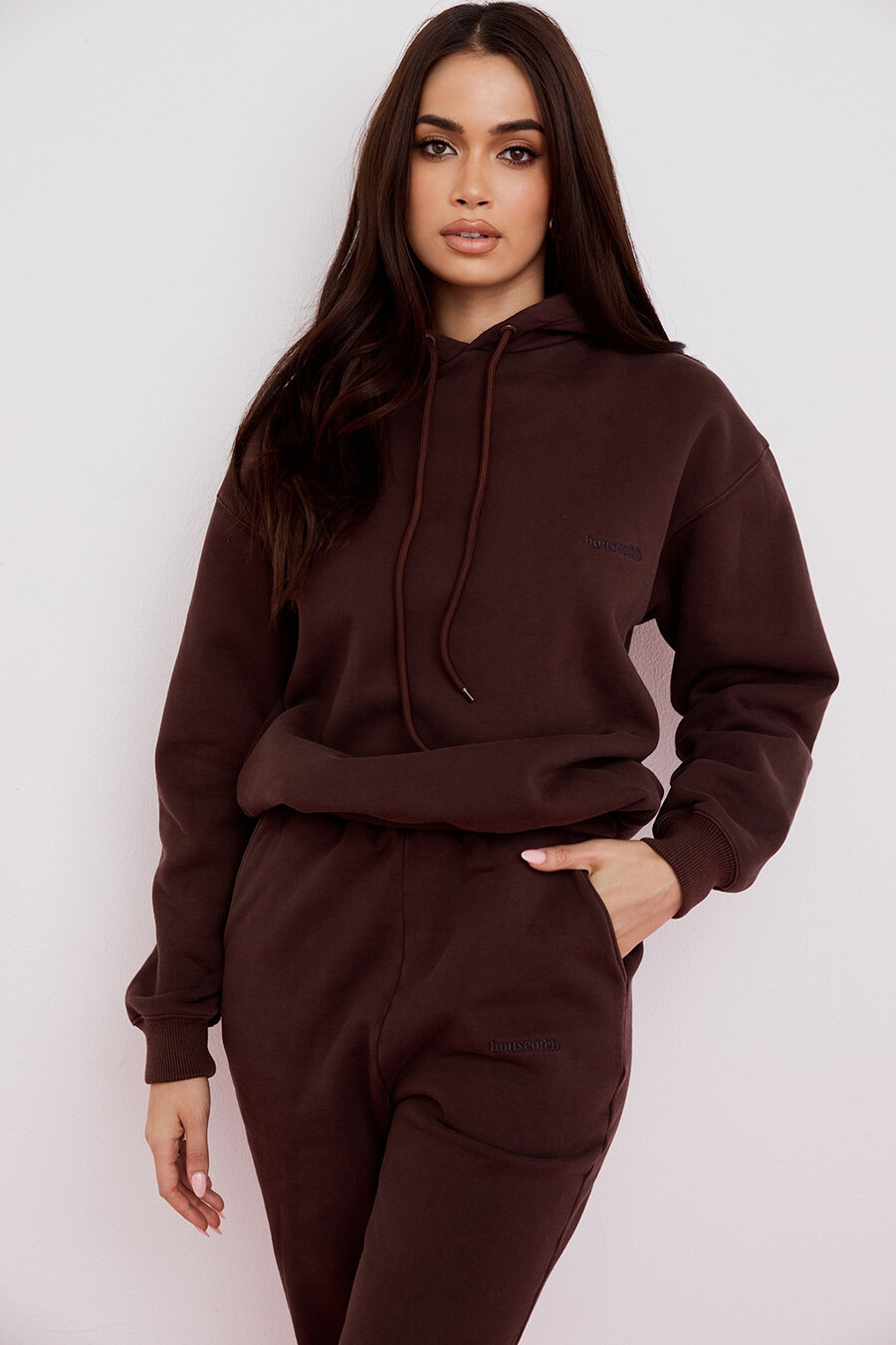 schokoladenbrauner oversize-hoodie
