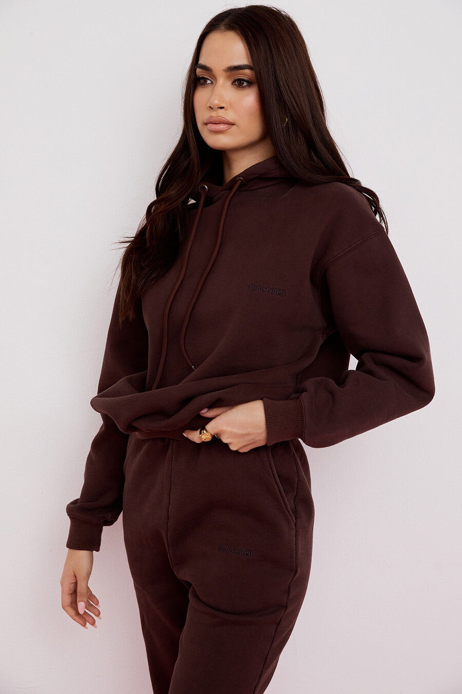 schokoladenbrauner oversize-hoodie