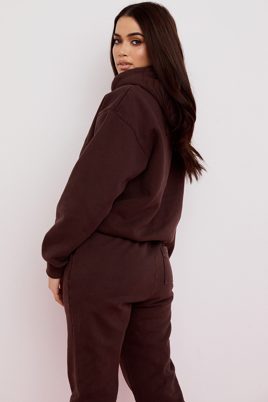 schokoladenbrauner oversize-hoodie