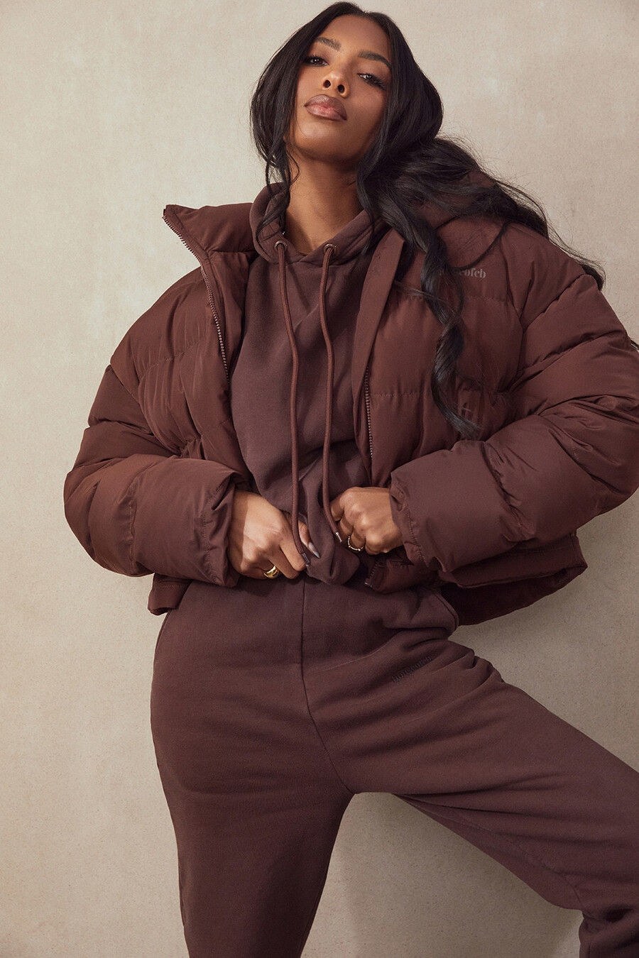 schokoladenbrauner oversize-hoodie