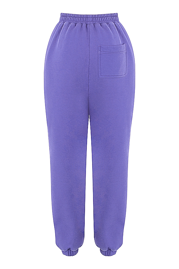 lila jogginghose mit fleece-rücken