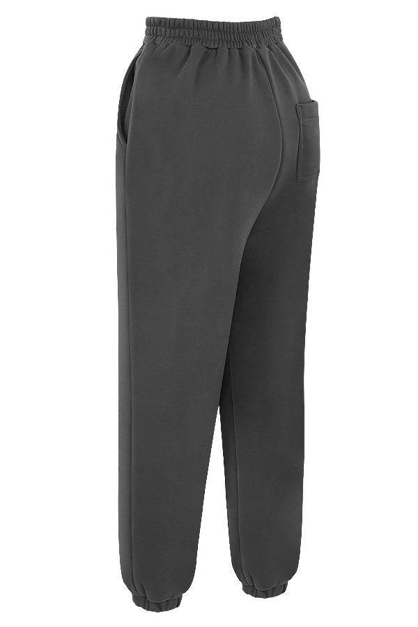 jogginghose mit anthrazitfarbenem fleece-rücken
