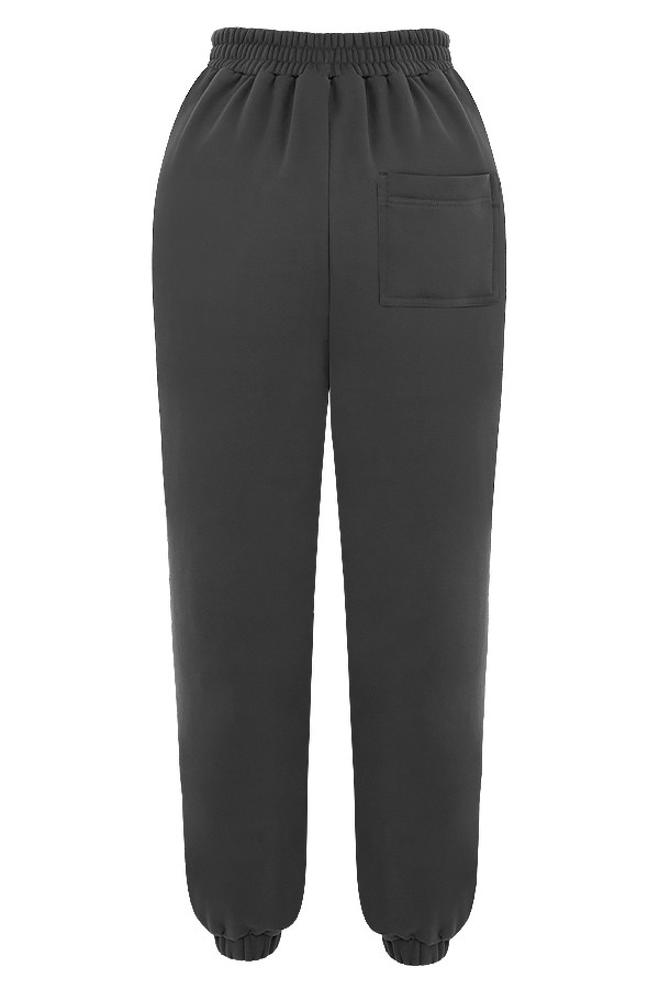 jogginghose mit anthrazitfarbenem fleece-rücken