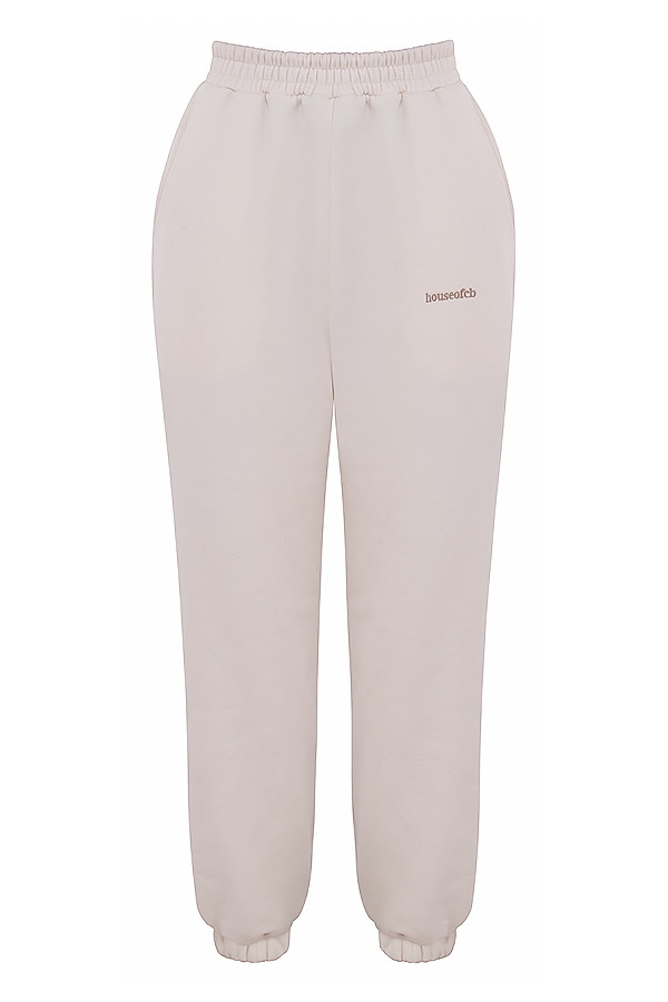 off-white jogginghose mit fleece-rücken