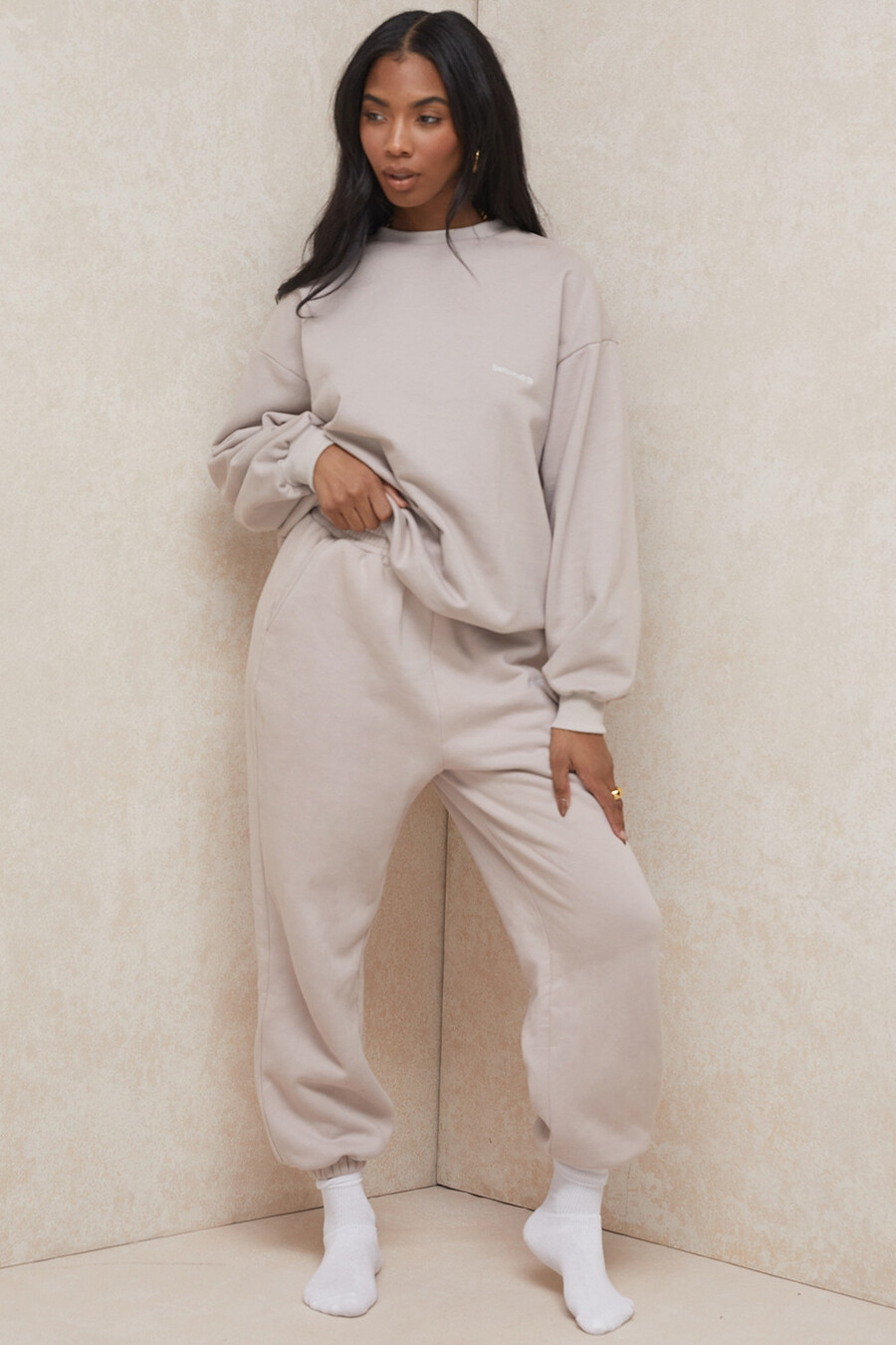 stone fleece back jogginghose