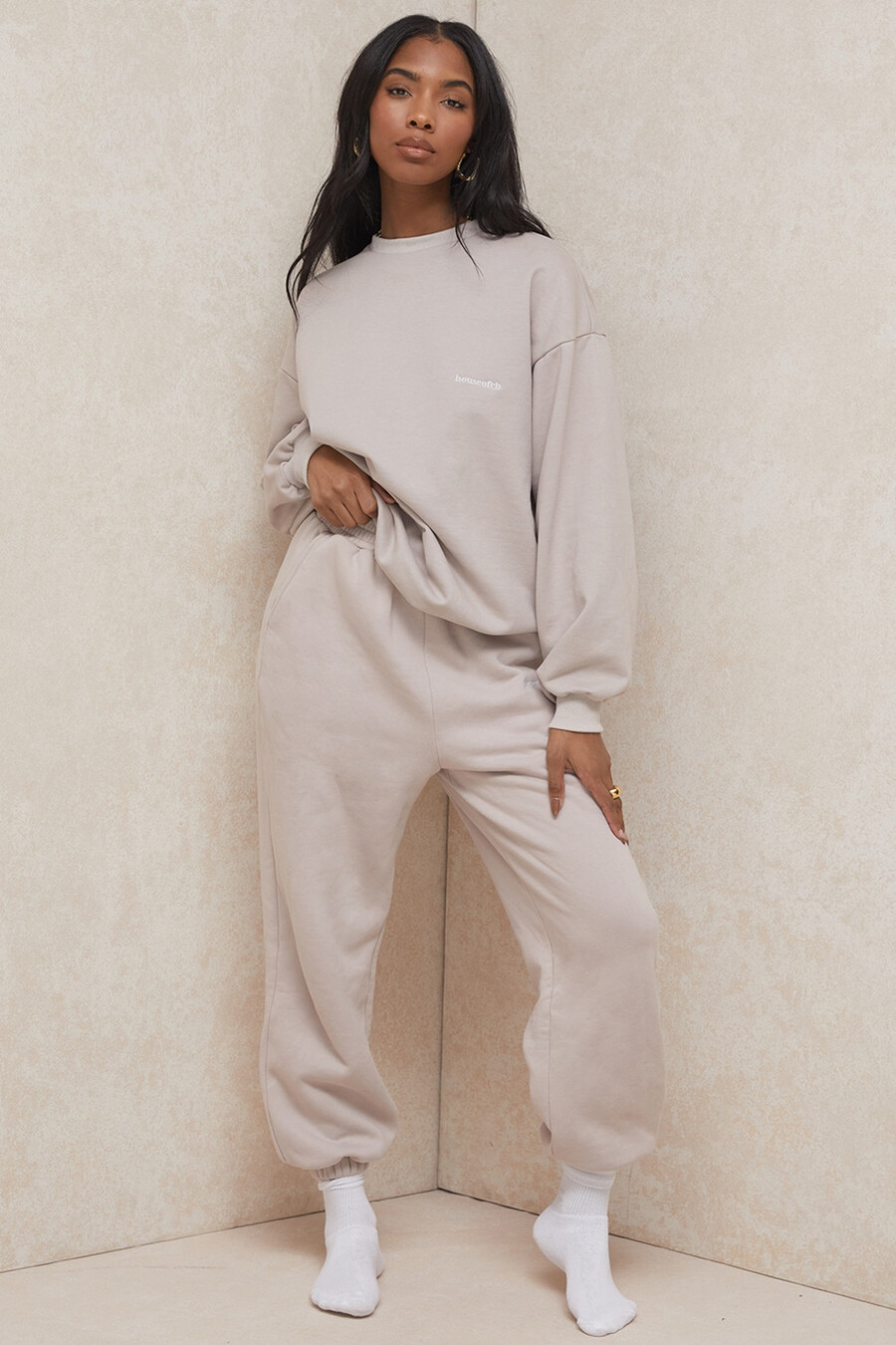 stone fleece back jogginghose
