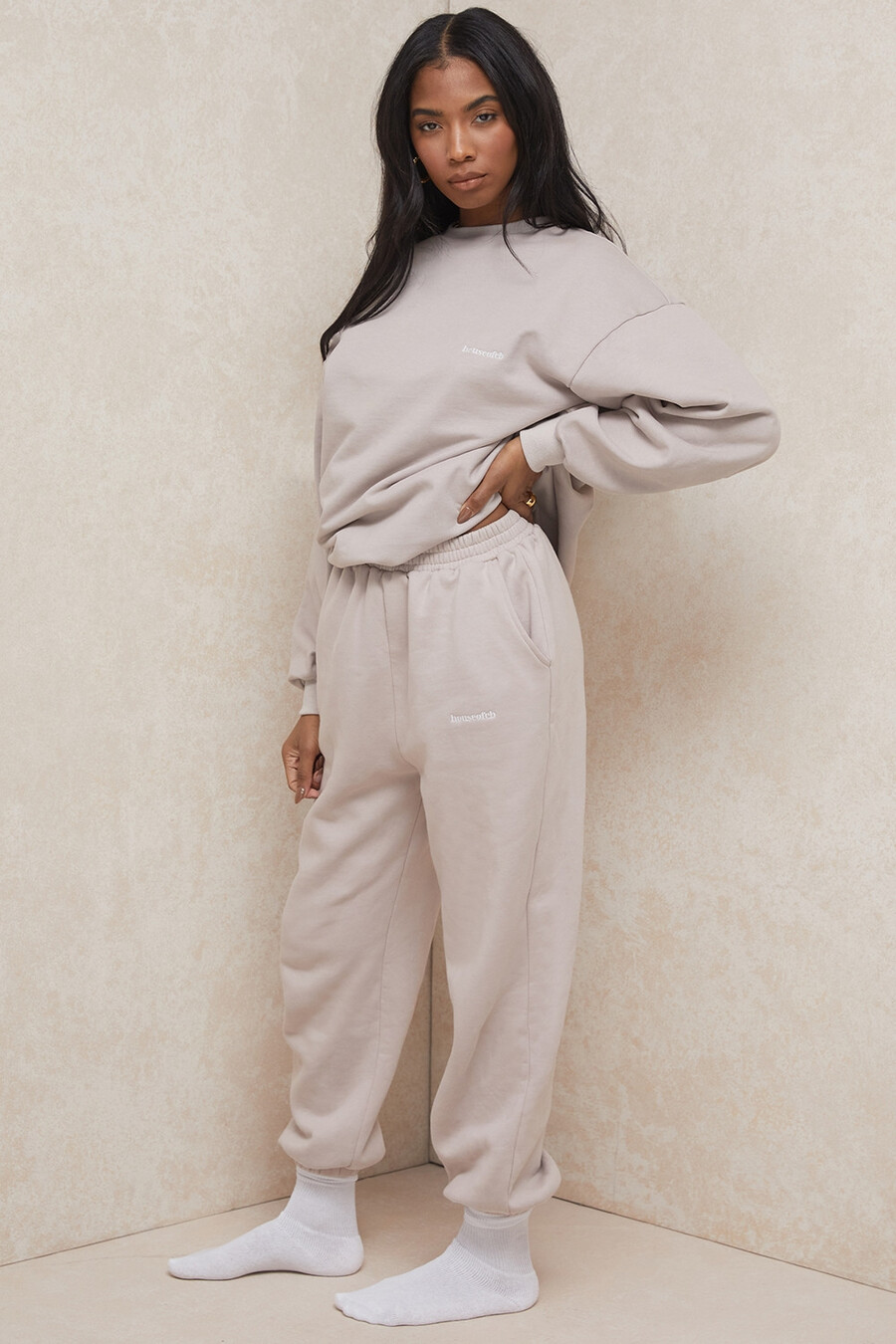 stone fleece back jogginghose