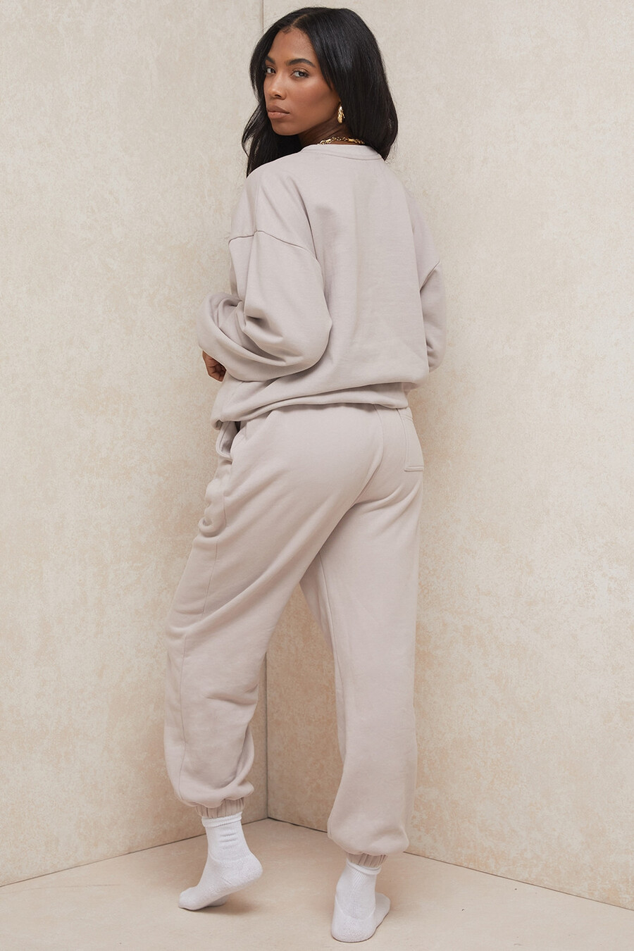 stone fleece back jogginghose