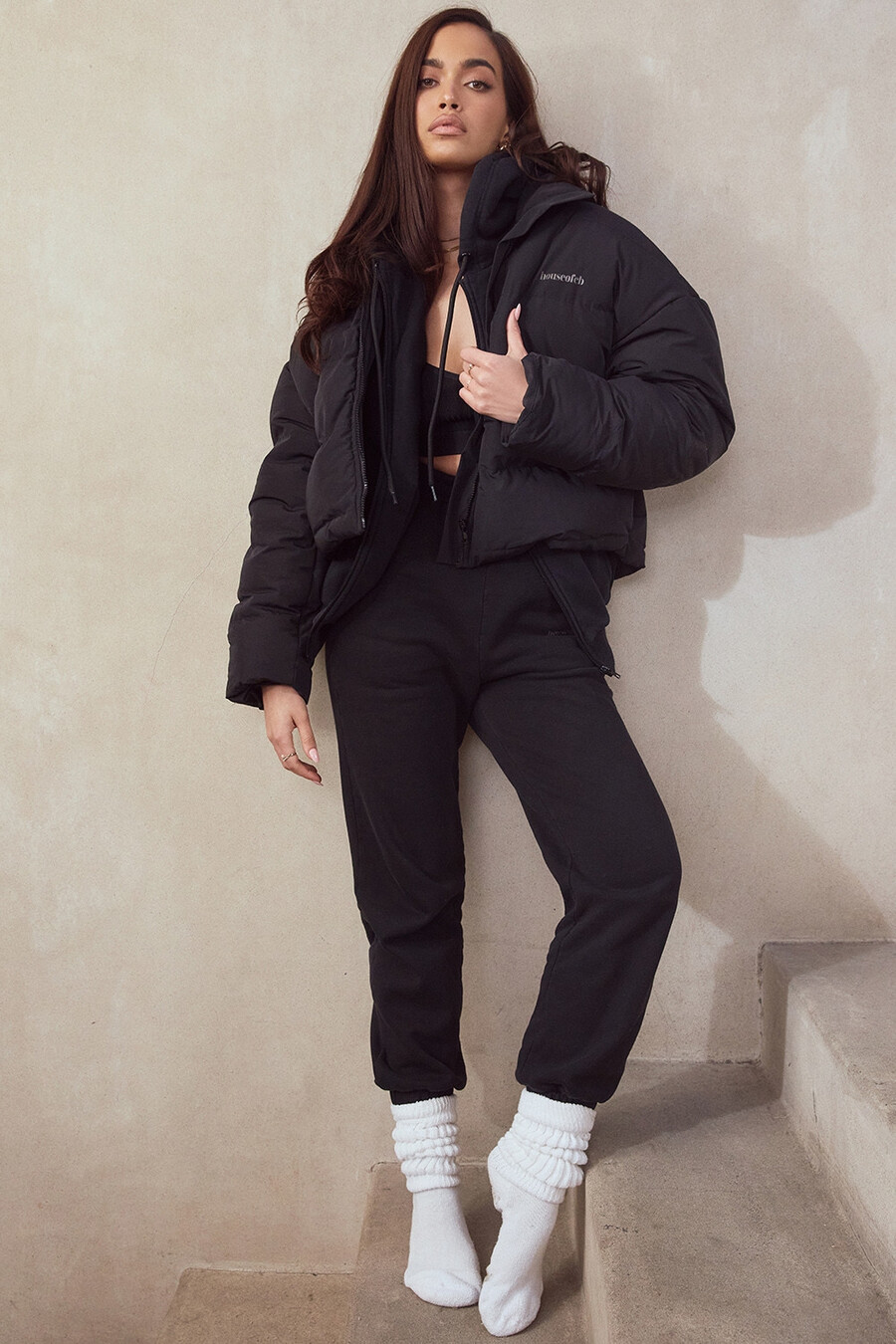 jogginghose mit fleece-rücken