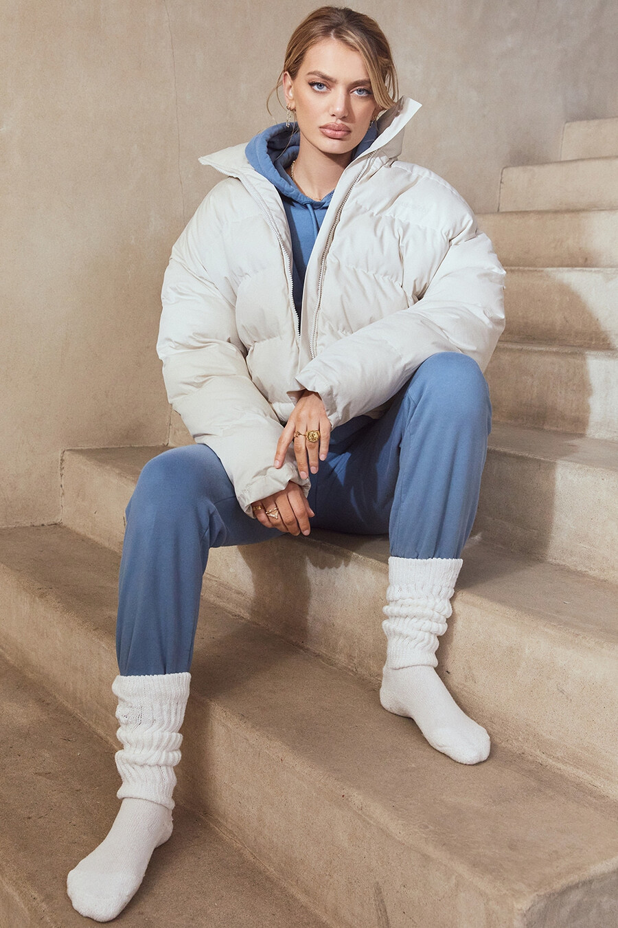 azure fleece back jogginghose