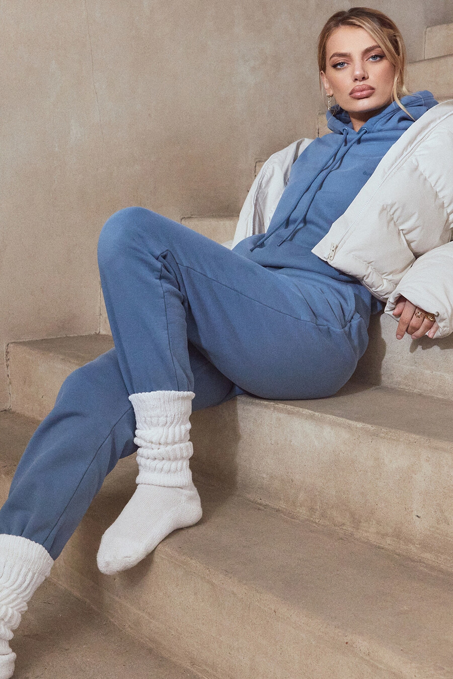azure fleece back jogginghose