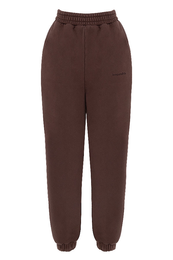 schokoladenbraune fleece-jogginghose