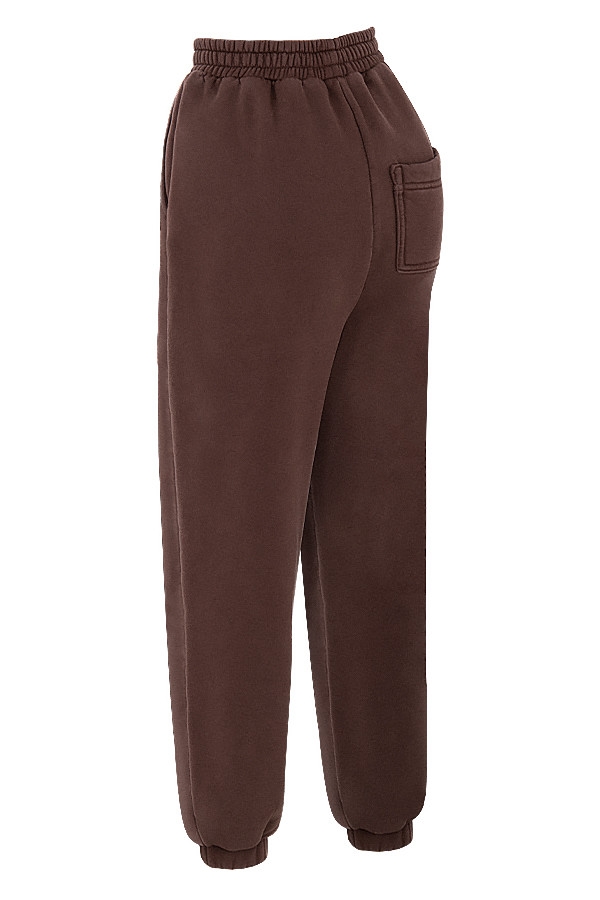 schokoladenbraune fleece-jogginghose