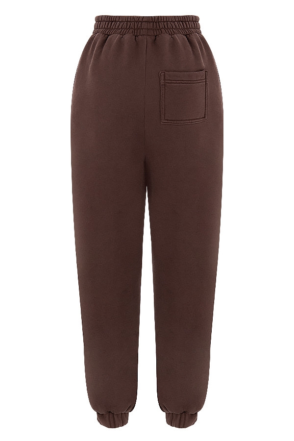 schokoladenbraune fleece-jogginghose