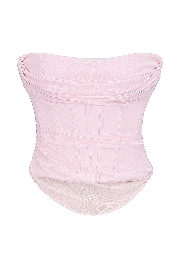 ballerina pink strapless corset