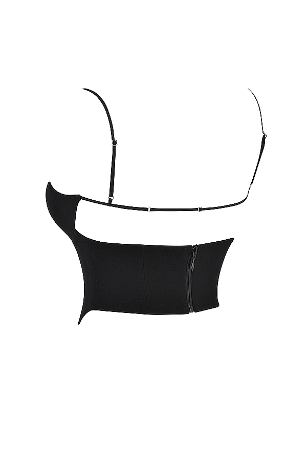 schwarzes formendes korsett
