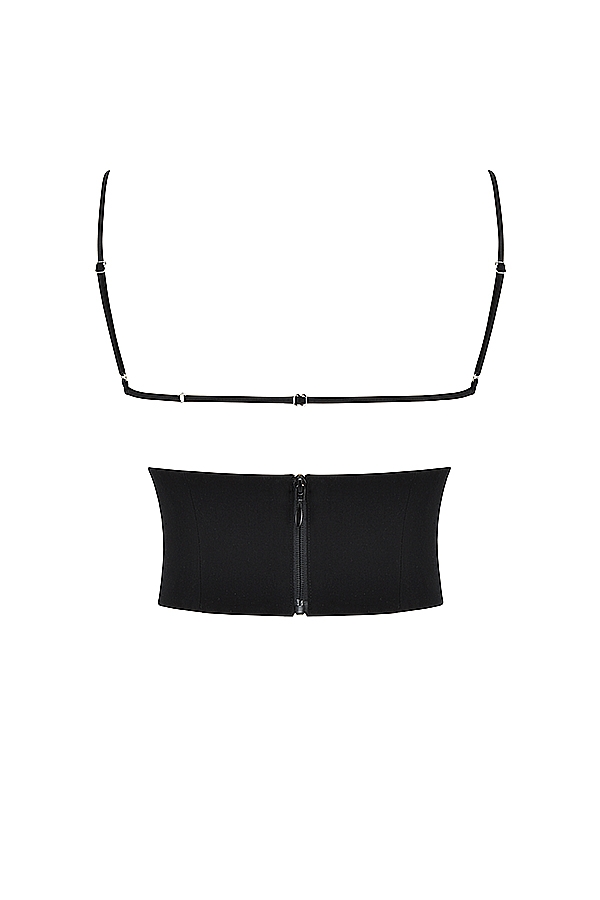 schwarzes formendes korsett