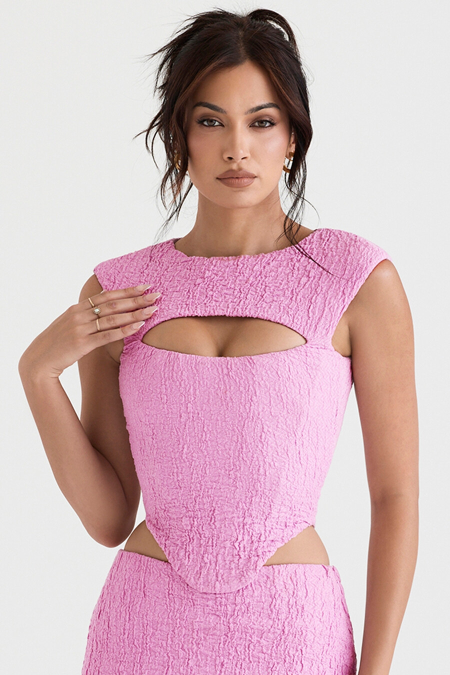rosa cutout-korsett