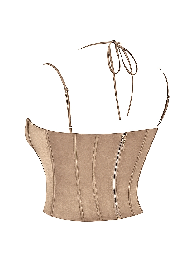 latte satin-korsett