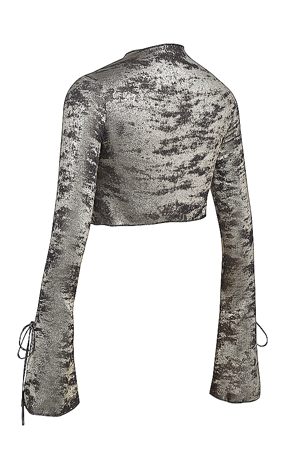 zinnfarbenes schimmerndes samt-satin-top