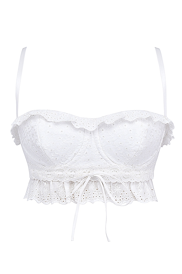 weißes broderie-anglais-bralette-oberteil