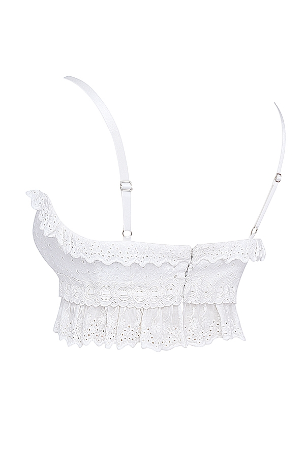 weißes broderie-anglais-bralette-oberteil