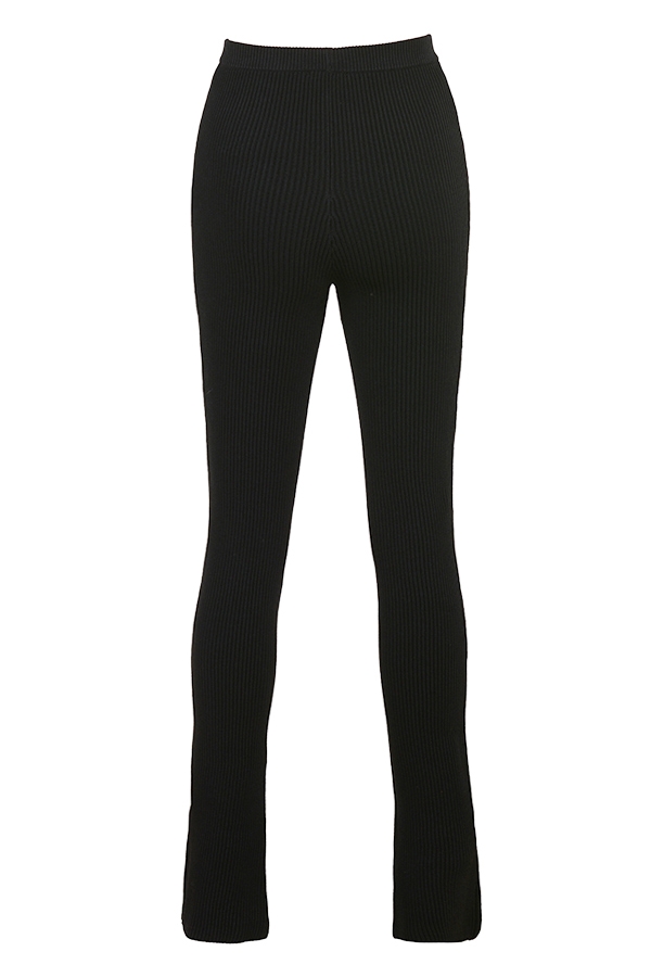 schwarze leggings mit rippstrick