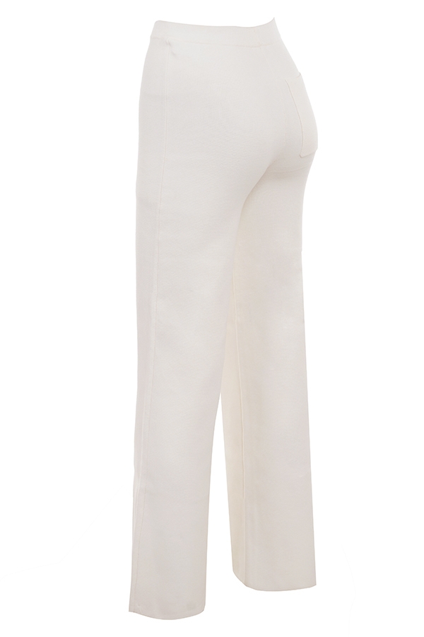 off-white baumwollstrickhose