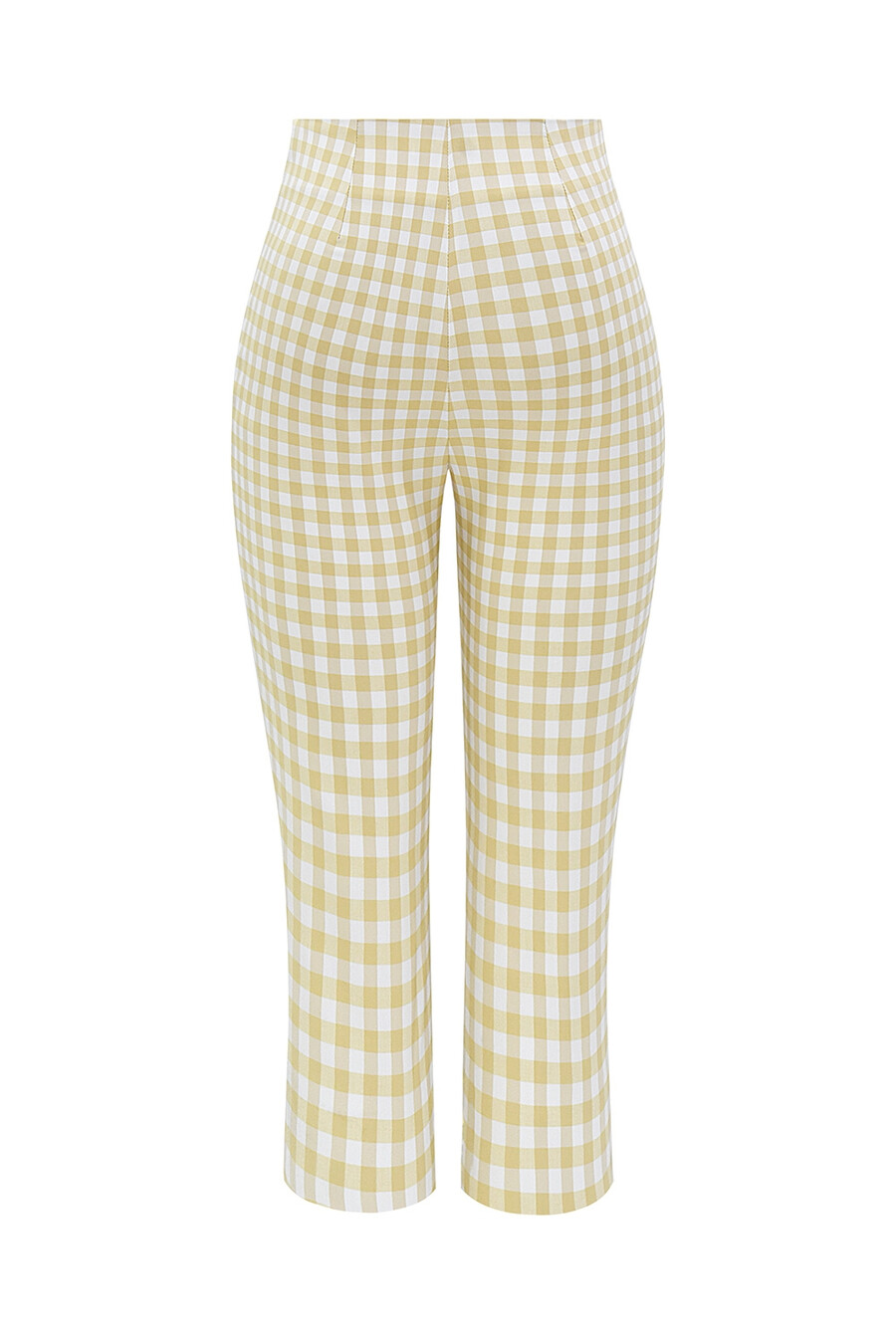 caprihose mit gingham-muster