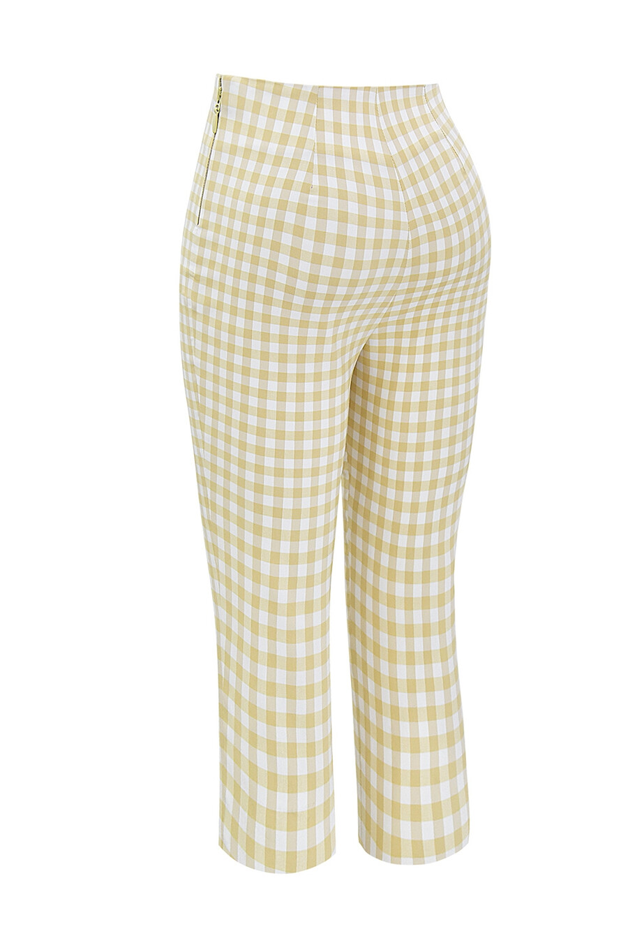 caprihose mit gingham-muster