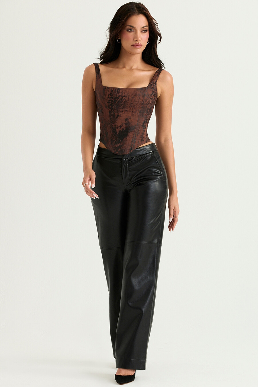 schwarze vegane lederhose