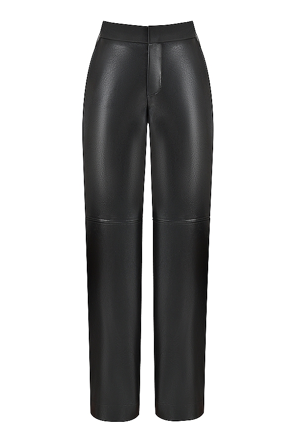 schwarze vegane lederhose