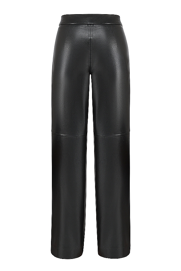 schwarze vegane lederhose