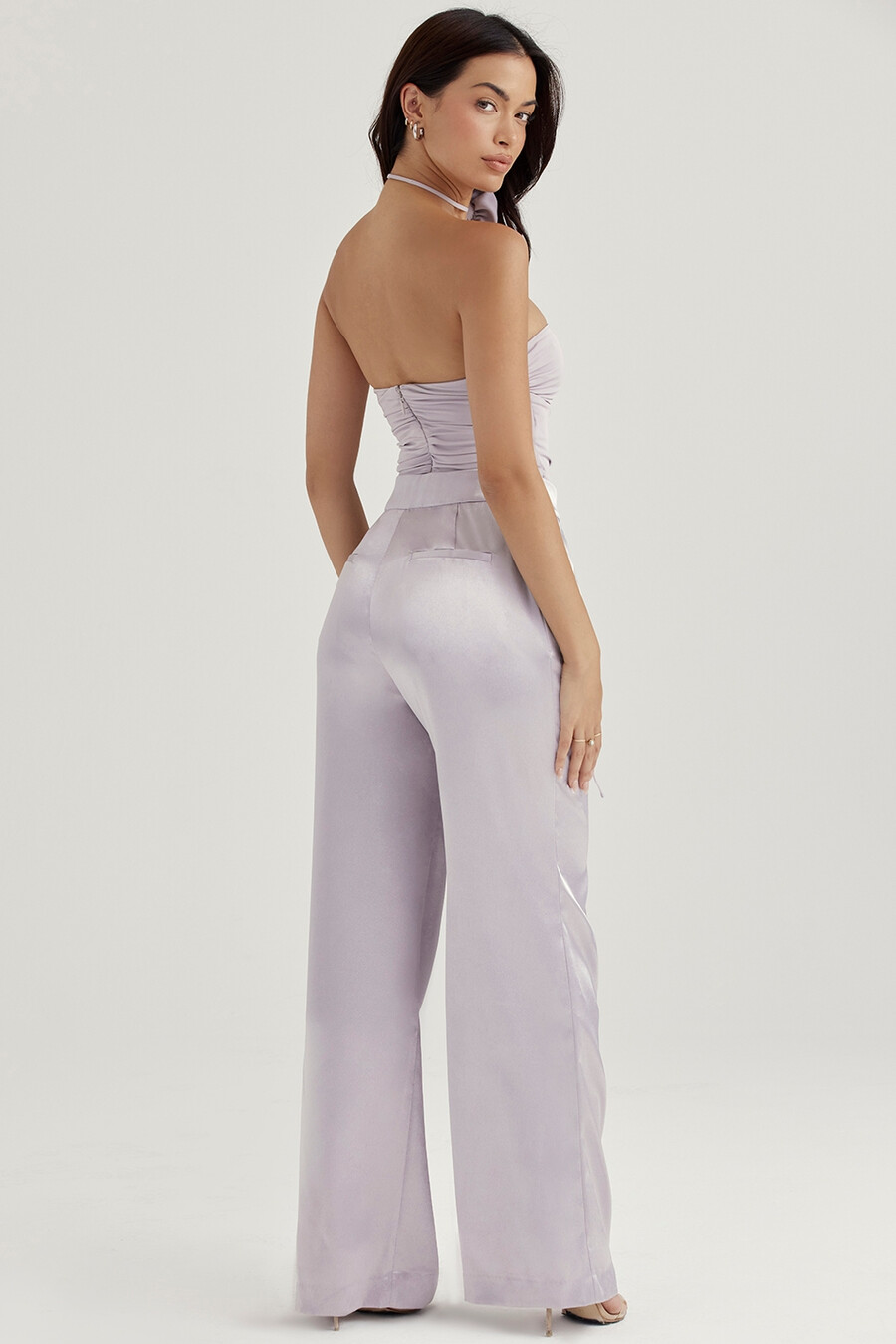 graue satinhose