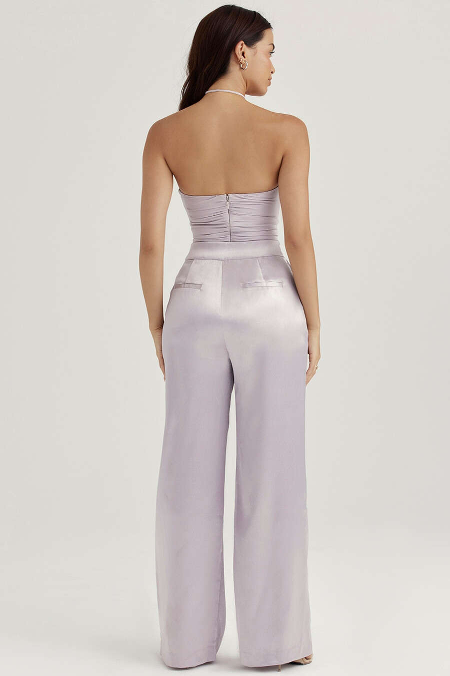 graue satinhose